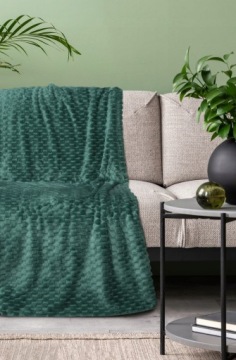 Плед CINDY6 с 3D эффектом 200х220 С. Зеленый