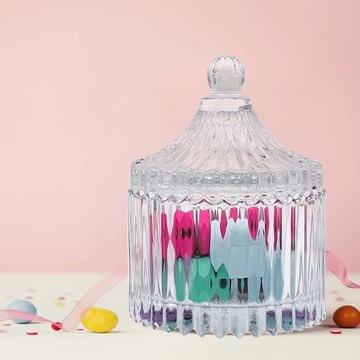 СТЕКЛЯННАЯ САХАРНИЦА С КРЫШКОЙ КОНТЕЙНЕР ДЛЯ САХАРНИКИ