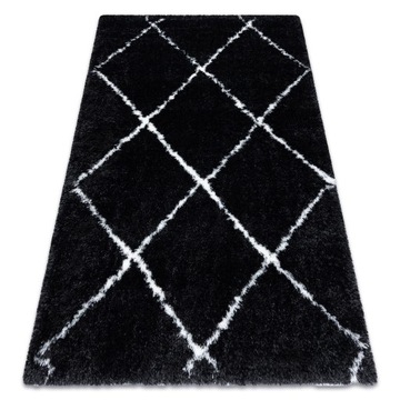 DYWAN SHAGGY FLUFFY 120x170 ROMBY antracyt #AF309