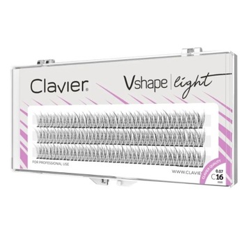 Kępki Rzęs Vshape Light Clavier - 16 mm
