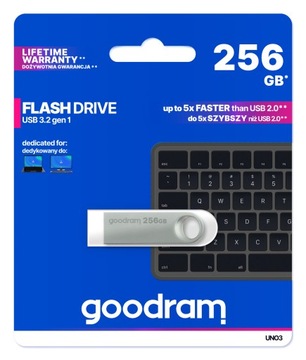 Pendrive GOODRAM 256 GB UNO3 Silver USB 3.2