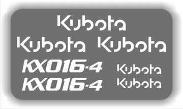 NAKLEJKI koparka minikoparka KUBOTA KX016-4