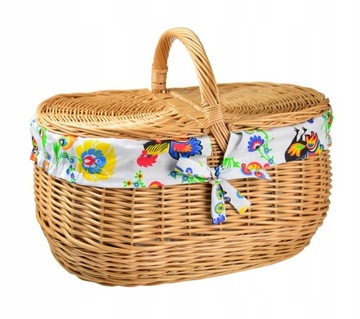 KOSZYK NA PIKNIK wiklinowy kosz PIKNIKOWY roz. 3XL