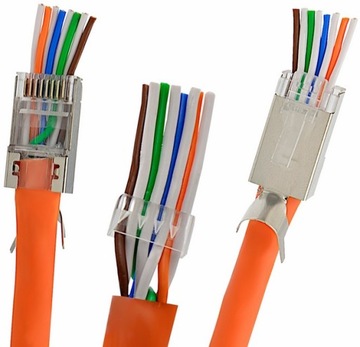 Разъемы RJ45 кат. 7, проход FTP, 10 шт.
