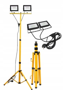 HALOGEN LED STATYW budowlany roboczy 2x50w