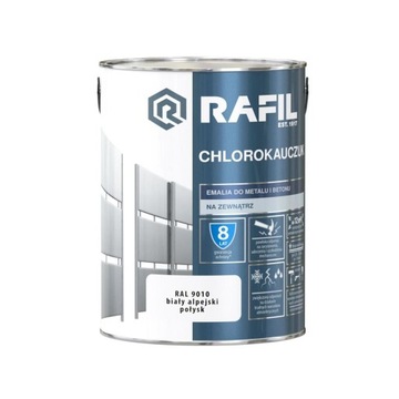 CHLOROKAUCZUK BIAŁY ALPEJSKI POŁYSK RAL 9010 5L RAFIL