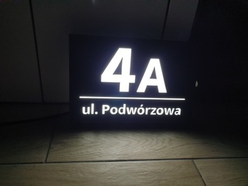 Подсветка светодиодного номера дома 20х30 ЦВЕТОВ