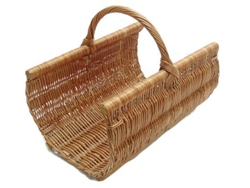 KOSZ NA DREWNO Z WIKLINY, WZMACNIANY, SOLIDNY 60cm