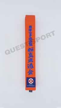 Pas Kyokushin Pomarańczowy 340 cm z haftem
