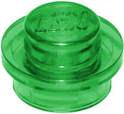 LEGO Stud Płytka 1x1 4073 Trans Green Round Plate