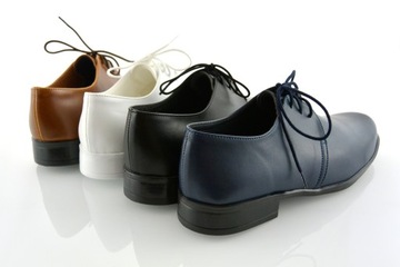 БЕЛЫЕ ПОЛЬСКИЕ ТУФЛИ ДЛЯ МАЛЬЧИКОВ, ГЛАДКИЕ r38