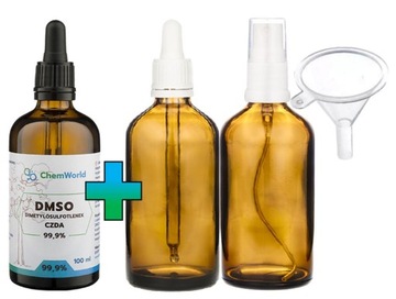 DMSO 99,9% - 100ml + atomizer + pipeta + lejek