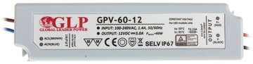 Zasilacz do LED Napięciowy 12V 60W 5A WODOODPORNY