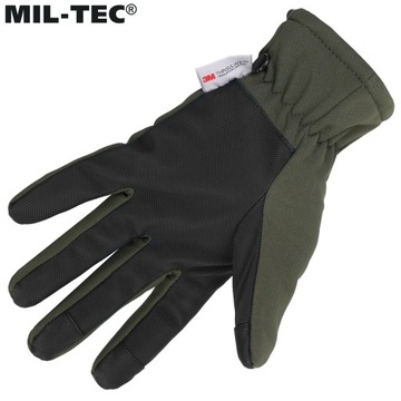 ЗИМНИЕ ПЕРЧАТКИ MIL-TEC SOFTSHELL THINSULATE TOUCH OLIVE L