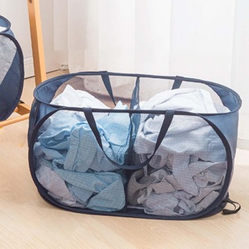 Складная корзина для белья Mesh Dirty 2 Grids, синяя