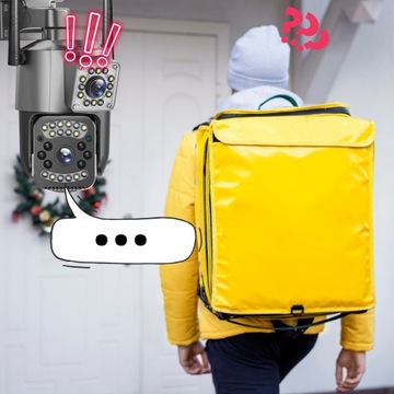 ДВОЙНАЯ НАРУЖНАЯ WIFI SMART IP-КАМЕРА QUADHD 4MPX ПРИЛОЖЕНИЕ ИК-ОБНАРУЖЕНИЯ