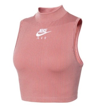 NIKE AIR TOP W PRĄŻKI RÓŻ RIB CROP CZ9341630 r. XS