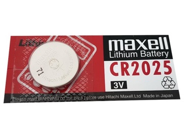BATERIA GUZIKOWA PASTYLKOWA PŁASKA LITOWA WYDAJNA MOCNA MAXELL CR2025 3V