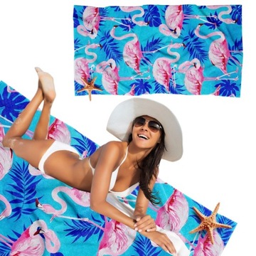 DUŻY RĘCZNIK PLAŻOWY SZYBKOSCHNĄCY 90X170 KĄPIELOWY Z MIKROFIBRY WZORY XL %