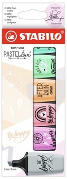 Biurowy PISAK Marker do Notatek FLAMASTER ZAKREŚLACZ Zestaw 6 Kol. Stabilo