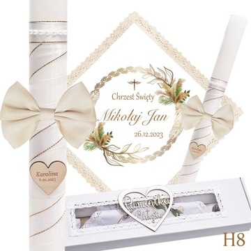 КРЕЩЕННАЯ СВЕЧА, КРЕЩЕННЫЙ ШАПОЧКА, ЭКО КОРОБКА