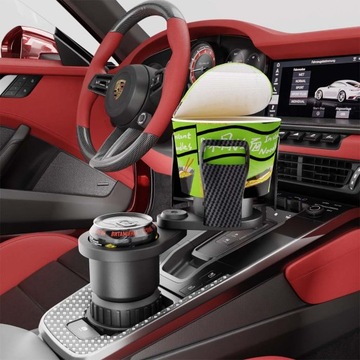 АВТОМОБИЛЬНЫЙ ДЕРЖАТЕЛЬ ДЛЯ НАПИТКОВ ВРАЩАЮЩИЙСЯ НА 360° 2В1 С ПРОТИВОСКОЛЬЗЯЩИМ КОВРИКОМ