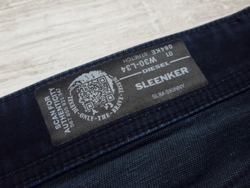 DIESEL SLEENKER-SKINNY MĘSKIE SPODNIE JEANS RURKI r. 30/34 pas82 dł110