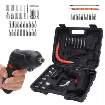 WKRĘTARKA MINI AKUMULATOROWA SET 4.2V 42SZT