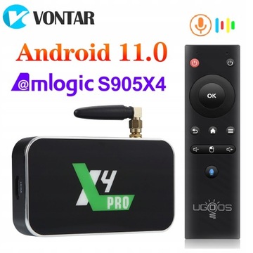 ТВ-приставка UGOOS X4 Pro Android11 ​​Amlogic S905X4 WIFI