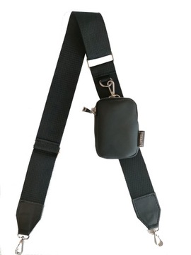 PASEK + MINI TOREBKA 2w1 DO TOREBKI TORBY REGULOWANY DODATKOWY CZARNA