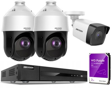 Zestaw Monitoring Hikvision PoE Kamery PTZ 360 2MP