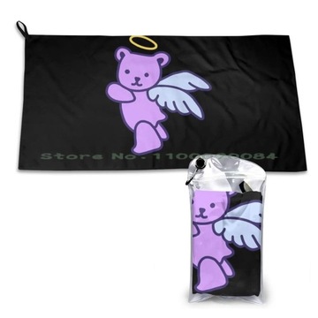 Lavender Teddy Angel Quick Dry Towel Gym Sports Bath Portable Bikers