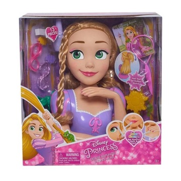 DISNEY GŁOWA DO CZESANIA STYLIZACJI WŁOSÓW MANICURE DELUXE ROSZPUNKA +AKC
