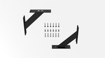 2 ШТ. FEST ПОДДЕРЖКА ПОЛКИ РУЧКА-ВЕРСИЯ ДЛЯ ПОЛКИ - ЧЕРНАЯ 120 мм