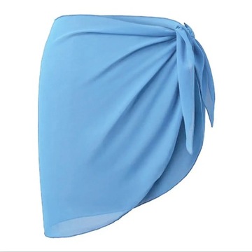 Summer Women Short Solid Sarong Swimsuit Coverups