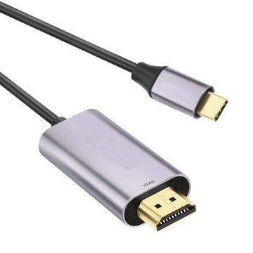 КАБЕЛЬ-АДАПТЕР USB C — HDMI ТИПА C 3.1 FULL HD 4K UHD 1,8M