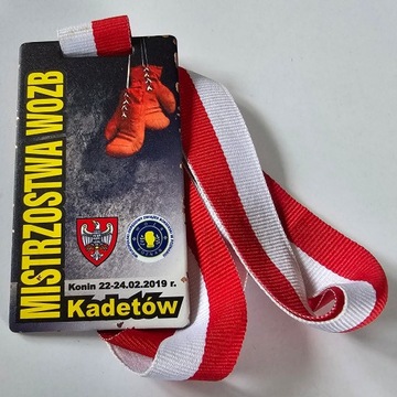 MEDAL MISTRZOSTWA KADETÓW W BOKSIE KONIN 2019 WOZB - WLKP.OKR.ZW.BOKSERSKI