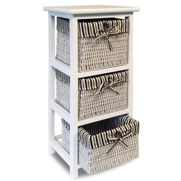 ШКАФ, КОМОД, 3 КОРЗИНЫ, ВАННАЯ КОМНАТА, ЗАЛ, БЕЛЫЙ