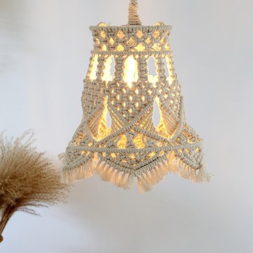 Абажур макраме с бахромой Vintage Handmade Boho