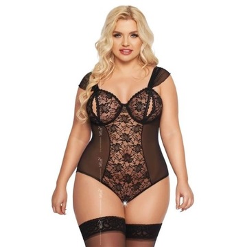Dora czarny plus size body 1901