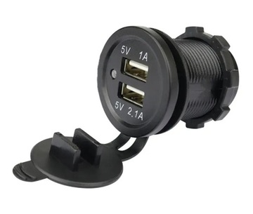 АВТОМОБИЛЬНОЕ ЗАРЯДНОЕ УСТРОЙСТВО 2x USB 1A + 2.1A ПАНЕЛЬ ПРИкуривателя 3.1A
