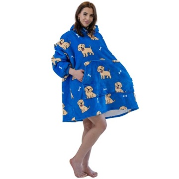 ОДЕЯЛО СВИТШОТ Толстая толстовка с капюшоном Oversize на меху XXL для собак 460 GSM 1,3 кг
