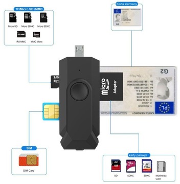Устройство считывания карт водителя телефона Micro-USB с ПРОГРАММОЙ