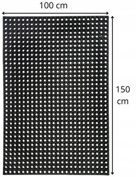 Wycieraczka gotowa gumowa na zewnątrz 100 x 150 cm
