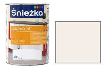 ŚNIEŻKA EMALIA NITRO - N500 BIAŁY POŁYSK 0,8L - FARBA