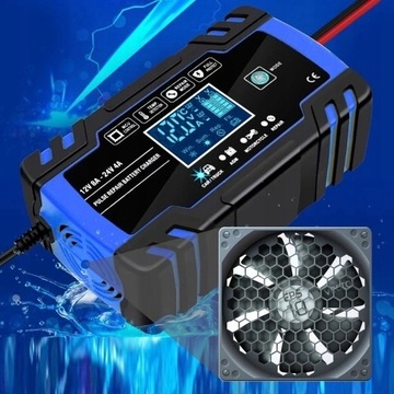 ЗАРЯДНОЕ УСТРОЙСТВО FOXSUR ВЫПРЯМИТЕЛЬ АККУМУЛЯТОРА 24В 12В 8А МОЩНОСТЬ