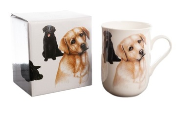 KUBEK Z PORCELANY KOSTNEJ LABRADOR NA PREZENT