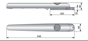 Комплект распашных ворот NICE HOME ARIA200 (2,2 м) с 2 пультами, фото