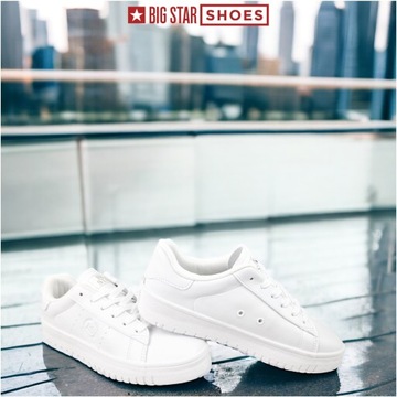 sneakersy Damskie Białe trampki Big Star ekoskóra buty sportowe NN274577 39