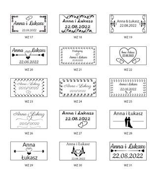 Печать-штамп 50х30 мм Свадебная марка